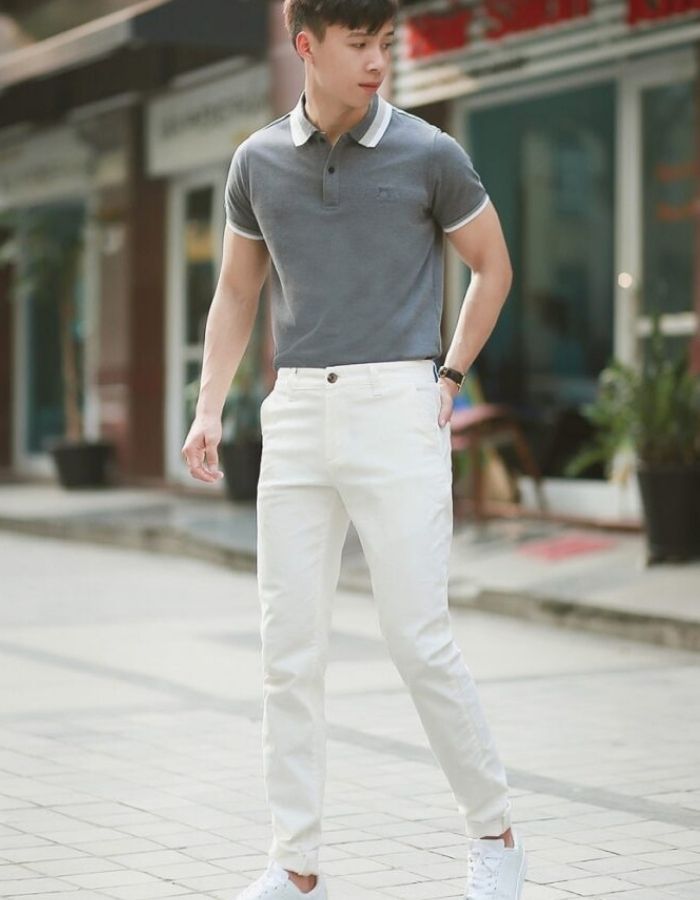 Cặp đôi áo polo và quần kaki cho phong cách năng động và linh hoạt