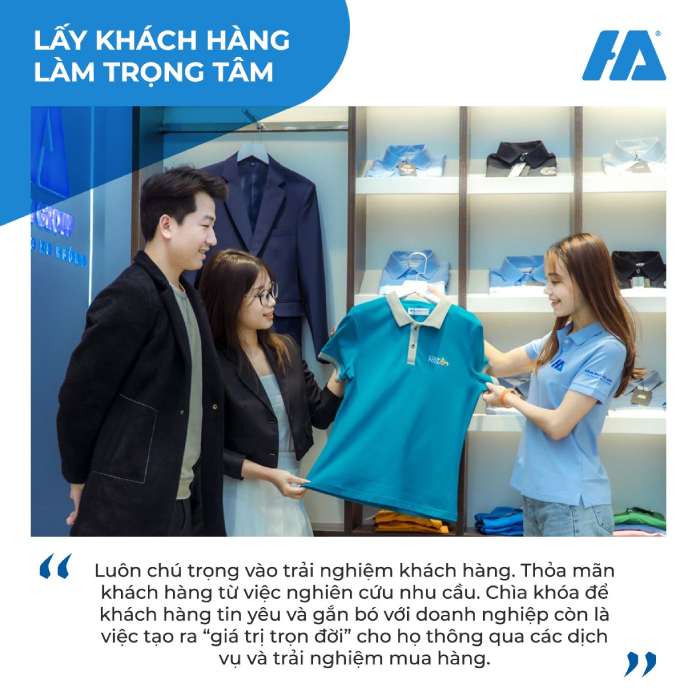 Áo thun đồng phục do Thời trang Hải Anh sản xuất luôn đồng nhất và đúng với mẫu khách đã test