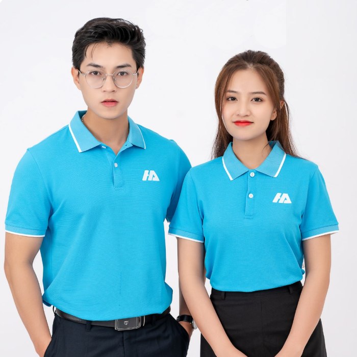 Áo nhân viên văn phòng cho cả nam và nữ làm từ chất vải CVC