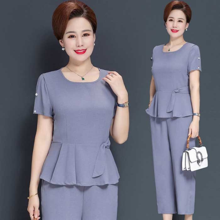 Quần tây nữ trung niên chất liệu co giãn